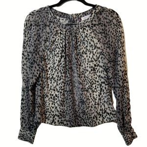Jennifer Lopez Animal Print Blouse (open back) XS